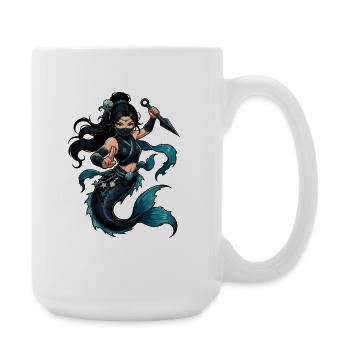 Meeresninja Mermaid  - Große Tasse 440 ml - Weiß - Rechts