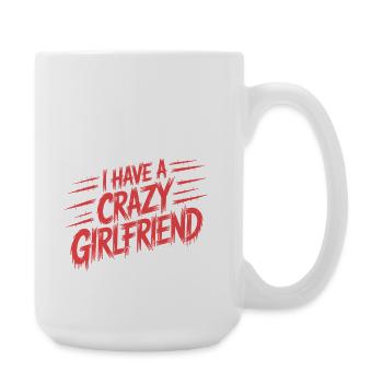 Petite amie folle Pardonne couple Petite amie folle - Grande tasse 440 ml - blanc - Droite