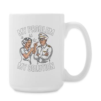 Pilote privé mon problème Mon pictogramme Papa Maman - Grande tasse 440 ml - blanc - Droite