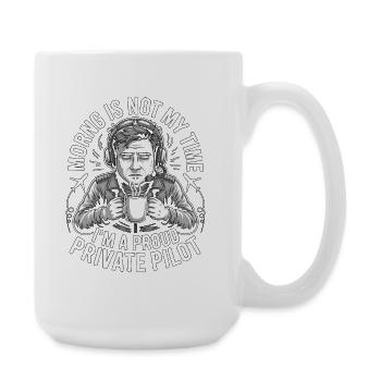 Le matin pilote privé n’est pas mon entraînement en aviation - Grande tasse 440 ml - blanc - Droite