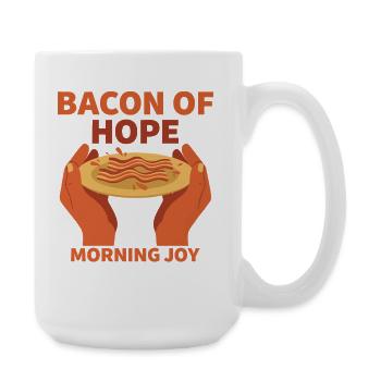 Breakfast Bacon Of Hope Morning Joy Brunch Coffee - Large Mug 440 ml - white - Right