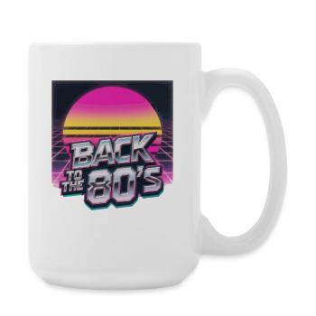 Return of the 80s Neon Sun - Large Mug 440 ml - white - Right