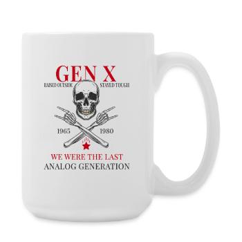 Gen X – Élevé à l’extérieur est resté dur - Grande tasse 440 ml - blanc - Droite