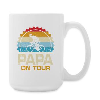 Papa On Tour - Große Tasse 440 ml - Weiß - Rechts