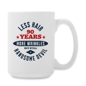 90th Birthday Devil - Large Mug 440 ml - white - Right