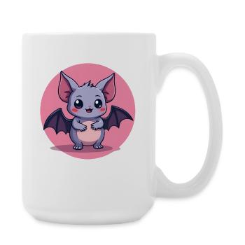 Cute Pastel Goth Bat Character - Large Mug 440 ml - white - Right