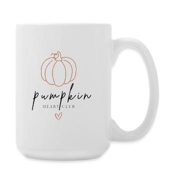 Pumpkin Heart Club | Autumn Typography Shirt - Large Mug 440 ml - white - Right