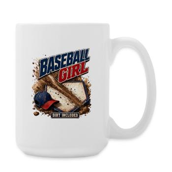 Back to School Baseball Girl Dirt Included Kid - Large Mug 440 ml - white - Right