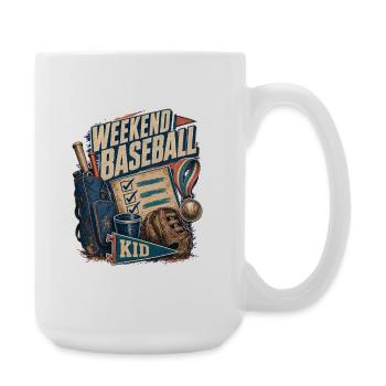 Tournament-Weekend Kid Dirt-Ready Baseball Girl - Large Mug 440 ml - white - Right