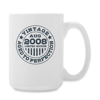 Vintage August 2008 Limited Edition Circle - Große Tasse 440 ml - Weiß - Rechts