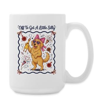 Off To Get A Little Silly - Large Mug 440 ml - white - Right
