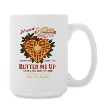 Breakfast Funny Brunch Coffee Peanut Butter - Large Mug 440 ml - white - Right