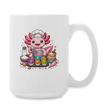 Axolotl Cupcake Kochzauber - Große Tasse 440 ml - Weiß - Rechts