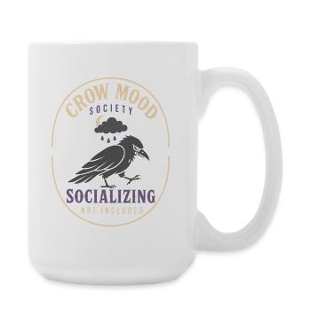 Krähen-rabe Lustiges - Große Tasse 440 ml - Weiß - Rechts