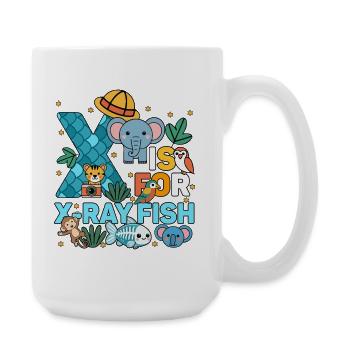 X-ray Fish Alphabet Adventure - Large Mug 440 ml - white - Right