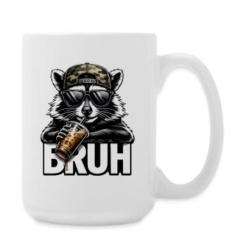 Bruh Waschbär Streetwear - Große Tasse 440 ml - Weiß - Rechts