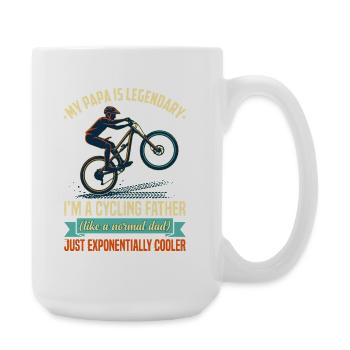Papa Cycliste Légendaire VTT Rétro - Grande tasse 440 ml - blanc - Droite