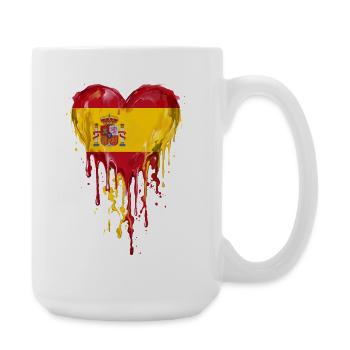 Tropfendes Herz Spaniens - Große Tasse 440 ml - Weiß - Rechts