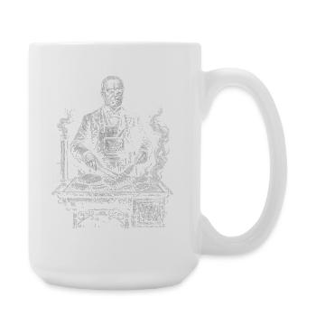 William McKinley beim BBQ-Grillen - Große Tasse 440 ml - Weiß - Rechts
