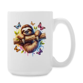 Faultier Sloth - Große Tasse 440 ml - Weiß - Rechts