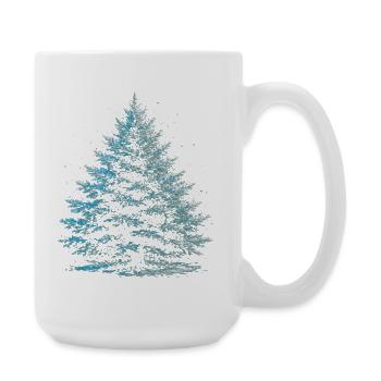Sapin Enneiger En Hiver Arbre Hivernal  - Grande tasse 440 ml - blanc - Droite