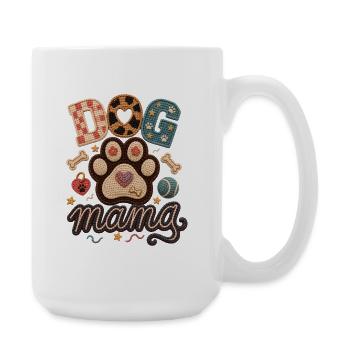 Dog Mama Crochet Patch - Large Mug 440 ml - white - Right