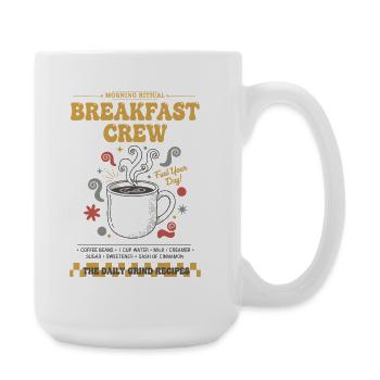 Breakfast Crew Coffee Brunch Pancake Bacon Food - Large Mug 440 ml - white - Right