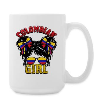 Colombian Girl Colombia Flag Colombia - Large Mug 440 ml - white - Right