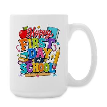 Happy First Day of School Books - Large Mug 440 ml - white - Right