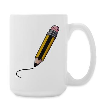 Crayon Kawaii Friendly - Grande tasse 440 ml - blanc - Droite