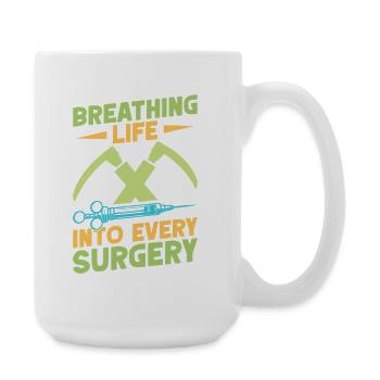 Anesthesiologist Breathing Life Anesthesia - Large Mug 440 ml - white - Right