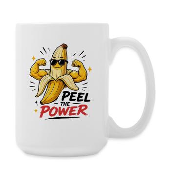Peel The Power Funny Muscle Banana Fitness - Large Mug 440 ml - white - Right