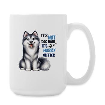 Husky Paillettes Husky Drôle Husky Dog Lover Design Merch - Grande tasse 440 ml - blanc - Droite