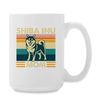 Shiba Inu Mom Kawaii Japanese Doge - Large Mug 440 ml - white - Right