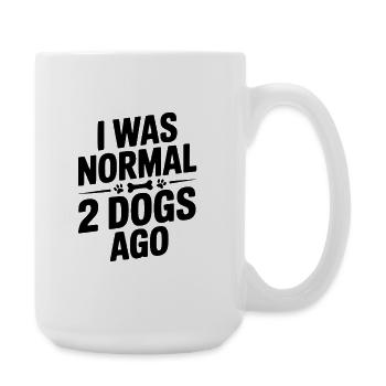 J’étais normal il y a deux chiens - Grande tasse 440 ml - blanc - Droite