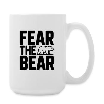 Fürchte den Bären - Große Tasse 440 ml - Weiß - Rechts