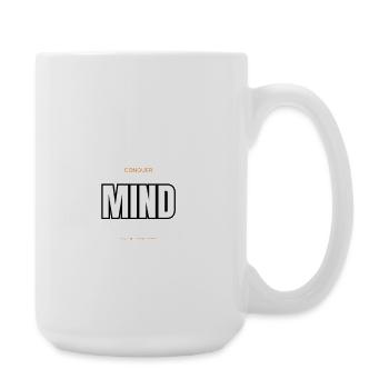 Conquer Your Mind Motivational Typography - Large Mug 440 ml - white - Right