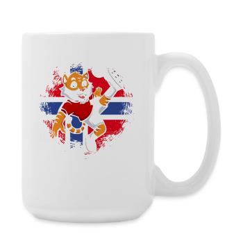 Norvège Soccer Norge Fjords Scandinaves - Grande tasse 440 ml - blanc - Droite