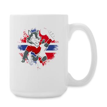 Norway Soccer Norge Fjords Scandinavian - Große Tasse 440 ml - Weiß - Rechts