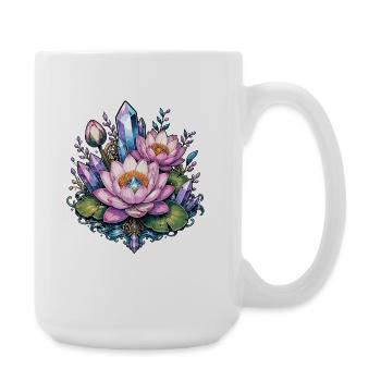 Crystal Lotus in the Crystal Garden - Large Mug 440 ml - white - Right