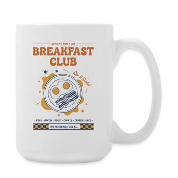 Frühstücksclub Lustiger Brunch Kaffee Speckessen - Große Tasse 440 ml - Weiß - Rechts