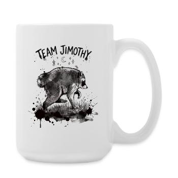 Jimothy Viraler Waschbär Lustiges Team Jimothy - Große Tasse 440 ml - Weiß - Rechts