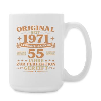 Original Baujahr 1971 geboren 55. Geburtstag - Große Tasse 440 ml - Weiß - Rechts