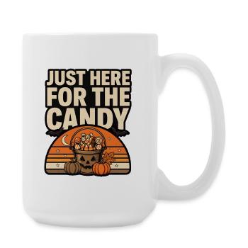 Bonbons d’Halloween – Juste là pour les bonbons - Grande tasse 440 ml - blanc - Droite