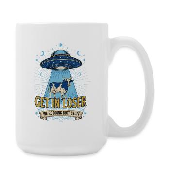 Lustiges Meme, Verlierer rein, wir machen Hintern - Große Tasse 440 ml - Weiß - Rechts