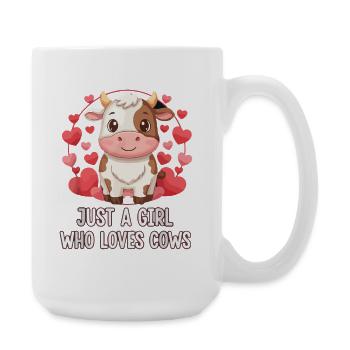 Kuhliebe im Herzkreis - Große Tasse 440 ml - Weiß - Rechts