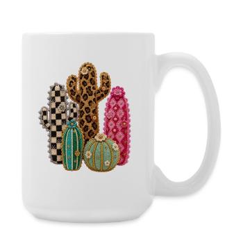Kakteen-Gartenkakteen - Große Tasse 440 ml - Weiß - Rechts