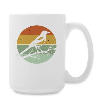 Magpie bird animal - Large Mug 440 ml - white - Right