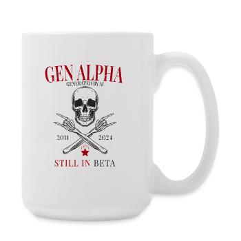 Gen Alpha – Généré par l’IA - Grande tasse 440 ml - blanc - Droite