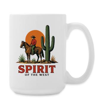 Spirit of the West Cowboy - Große Tasse 440 ml - Weiß - Rechts